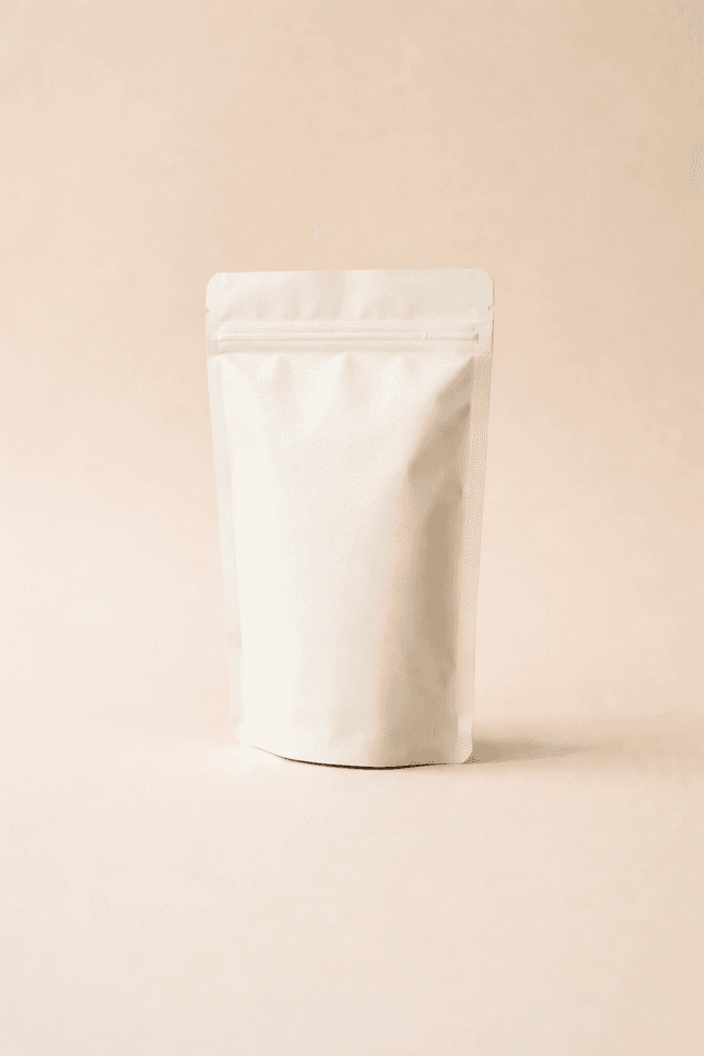 Stand-up packaging pouch specimen